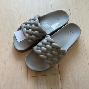 H&M slide sandals, braided style